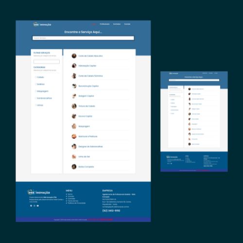 Serviços e Profissionais: Website Moderno com Sistema Completo de Agendamento e Otimizado para SEO