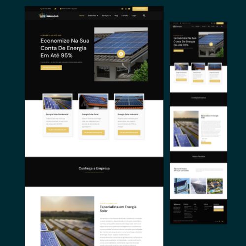 Website Profissional para Empresas de Energia Solar: Moderno, Sustentável e Otimizado para SEO